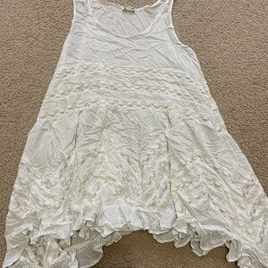 Free People White Sheer Polka Dot Camisole